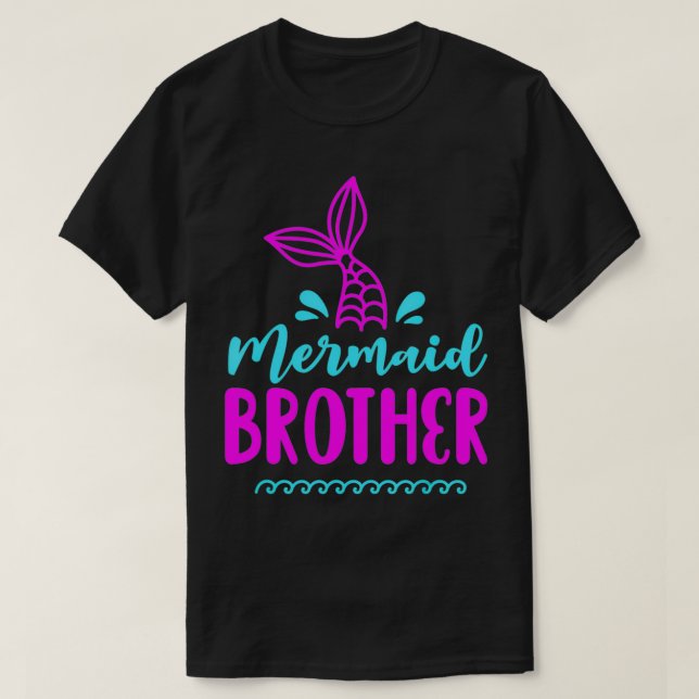 Birthday Mermaid Brother Matching Family for Boys  T-Shirt (Design Front)