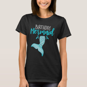 Birthday Mermaid Squad Girls Mermaid Tail Princess T-Shirt