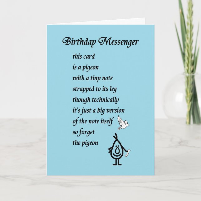 Birthday Messenger - a birthday card (Front)