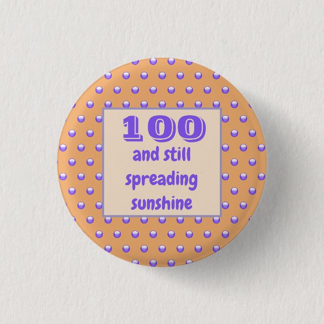 Birthday Milestone Blue Polka Dots Celebration 3 Cm Round Badge (Front)