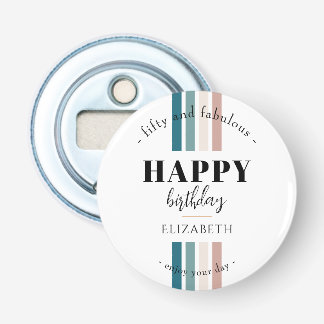 Birthday Minimalist design in pastel colours Bottle Opener
