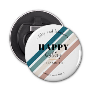 Birthday Minimalist design in pastel colours Bottle Opener