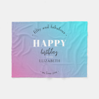 Birthday Minimalist design in pastel colours Fleece Blanket