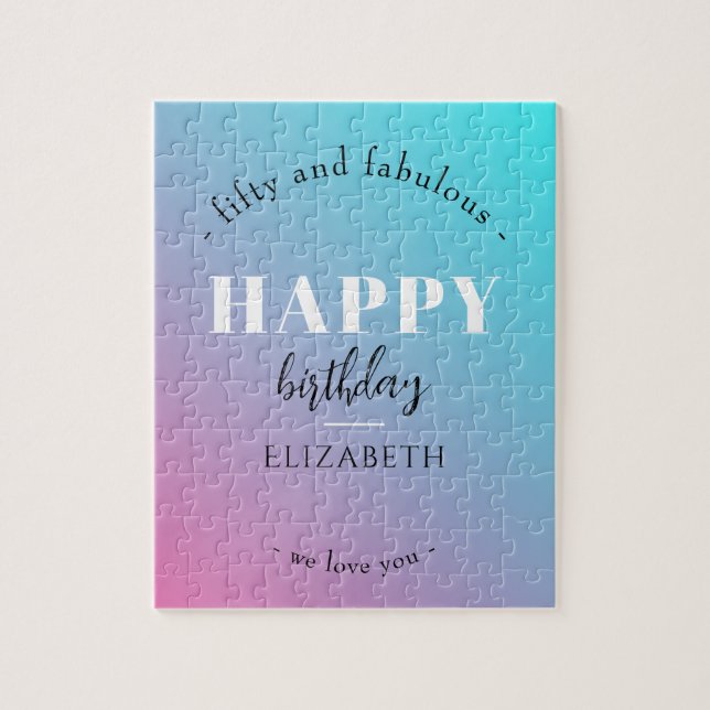 Birthday Minimalist design in pastel colours Jigsaw Puzzle (Vertical)