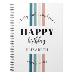 Birthday Minimalist design in pastel colours Notebook