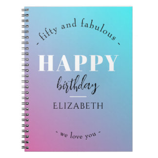 Birthday Minimalist design in pastel colours Notebook