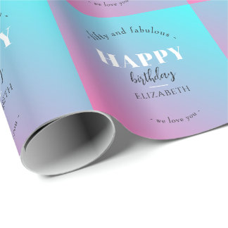 Birthday Minimalist design in pastel colours Wrapping Paper