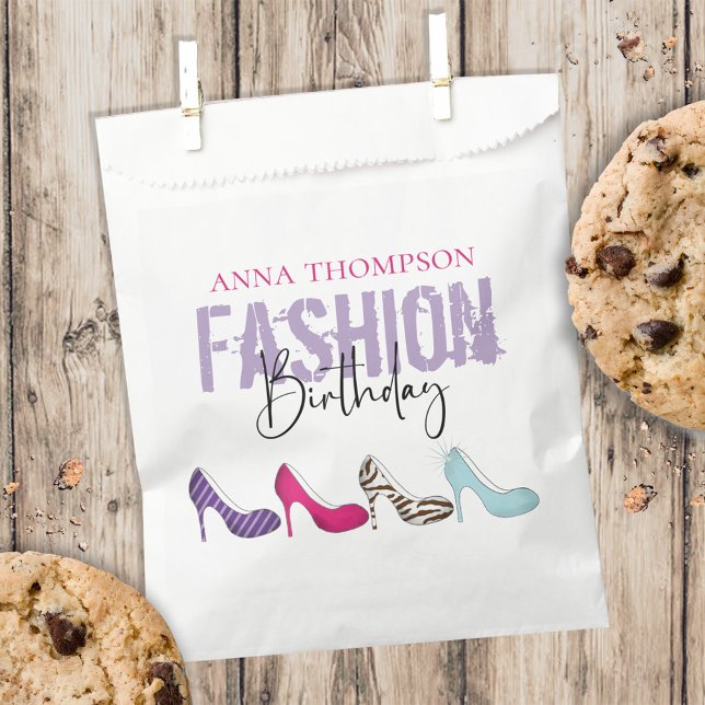 Birthday Modern Minimalist Girl Fashion Shoes Favour Bags (Creator Uploaded)