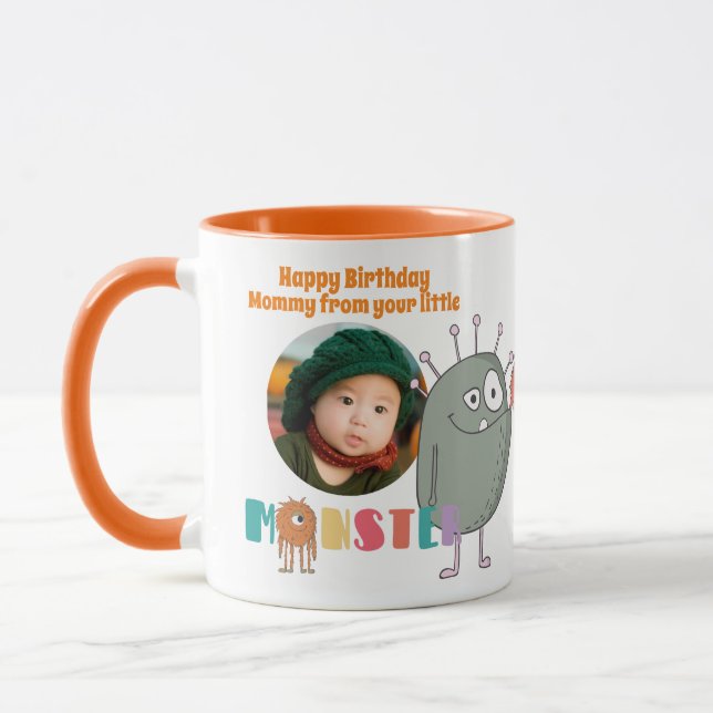 Birthday MOM PHOTO MUG KIDS Little Monsters (Left)