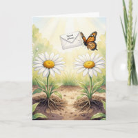 Birthday Monarch Butterfly Delivering Mail