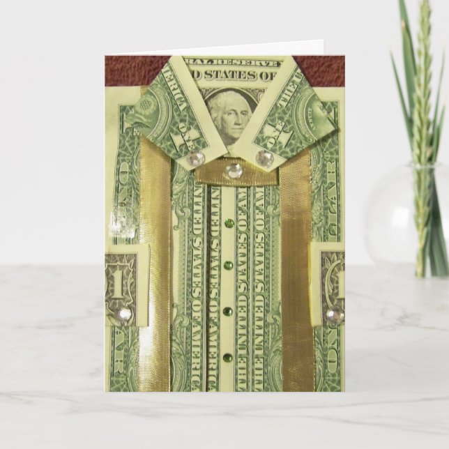 Birthday Money Dollar Shirt Card (Front)