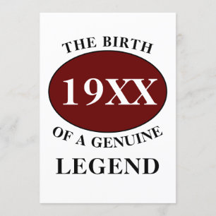 Birthday Monogram Initial Name Year Humour Birthda Invitation