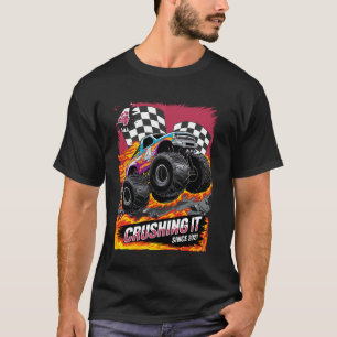 Birthday Monster Truck 4 year Old Boys 4th Party B T-Shirt