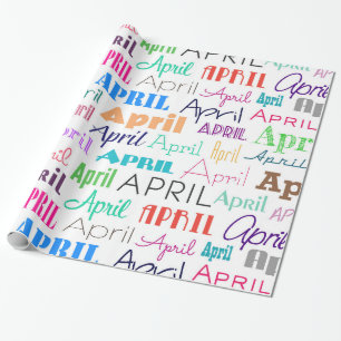 Birthday month April Wrapping Paper