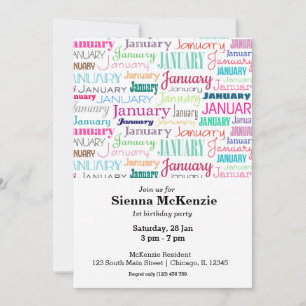 Birthday month January Invitation