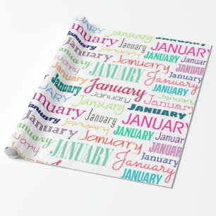 Birthday month January Wrapping Paper