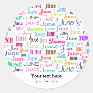 Birthday month June Classic Round Sticker