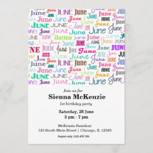 Birthday month June Invitation
