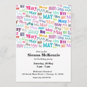 Birthday month May Invitation