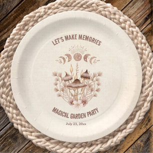 Birthday Moon Phase Magical Celestial Party Paper Plate