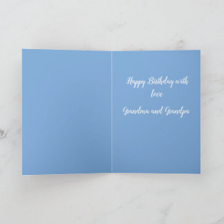 Birthday Moose Whimsical blue  Card