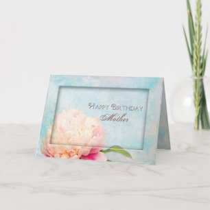 Birthday Mother - Peony Flower Close-up Card