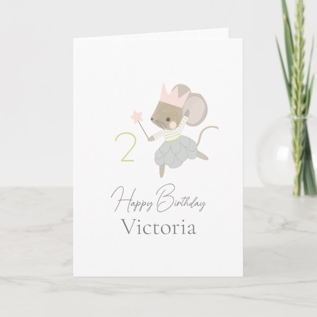 Birthday Mouse Editable Birthday Card (Front)