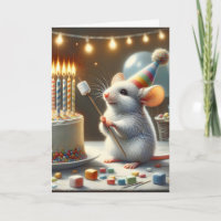 Birthday Mouse With Marshmallow