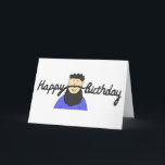 Birthday Moustache for Hipster with Beard. Card<br><div class="desc">A carton man with a beard and a very large moustache that is styled to say 'Happy Birthday'.</div>