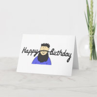 Birthday Moustache for Hipster with Beard.