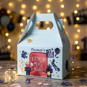 Birthday movie night favour box