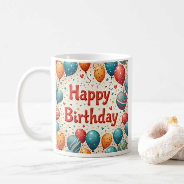 birthday mug cup (With Donut)