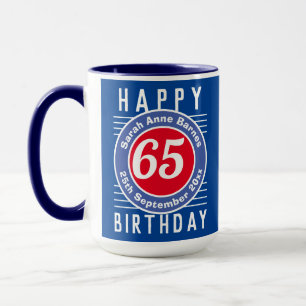 Birthday Mug with Age, Name, & Date