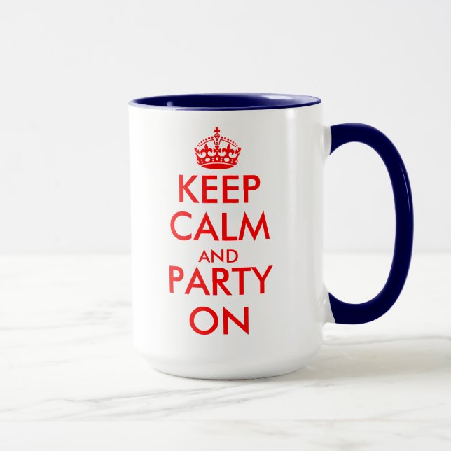 Birthday Mug with keep calm theme (Right)