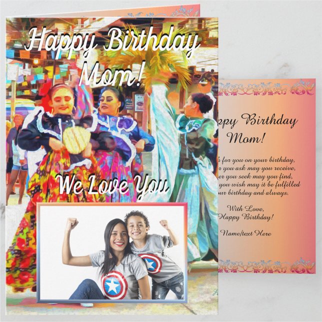 Birthday Mum Festival Dancers 2549 Card (Creator Uploaded)