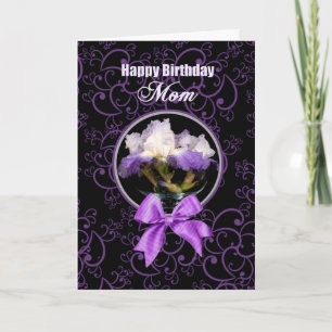 Birthday - Mum - Purple Iris Card