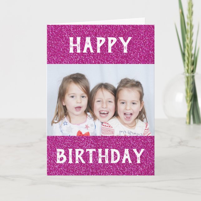 Birthday Mum World's Best Ever Kids Photo Card (Front)