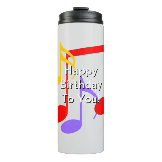 Birthday Music Notes   Thermal Tumbler