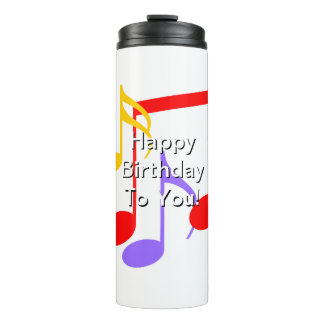 Birthday Music Notes   Thermal Tumbler