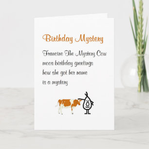 Birthday Mystery A Happy Birthday Poem Card