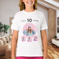 Birthday name age photo collage girl