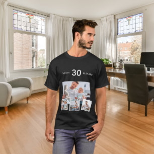 Birthday name age photo collage T-Shirt