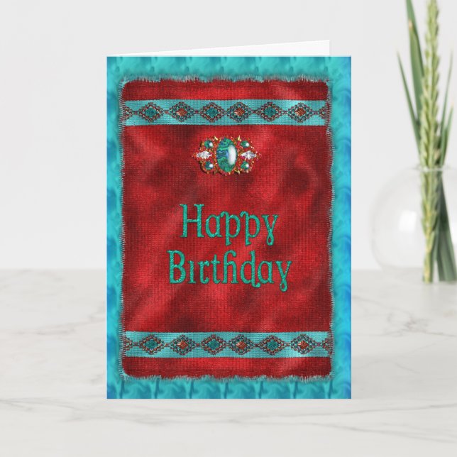 Birthday - Native American - Southwestern Style Card (Front)