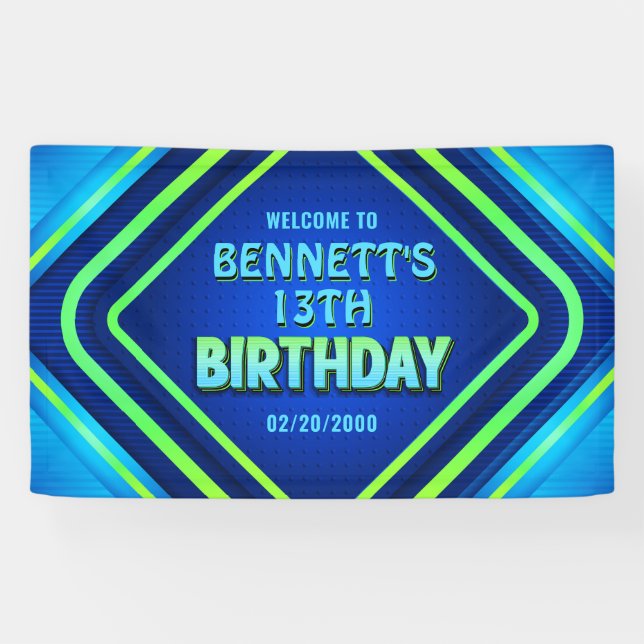Birthday Neon Banner (Horizontal)