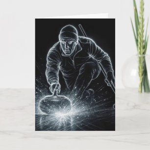 Birthday Neon Curling Sport with Dynamic Energy Card