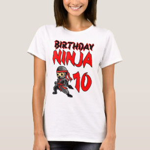 Birthday Ninja 10th Birthday Party Karate T-Shirt