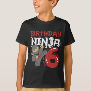 Birthday Ninja 6 Years Old Karate Kids 6th Birthda T-Shirt
