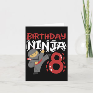 Birthday Ninja 8 Years Old Karate Kids 8th Birthda Card