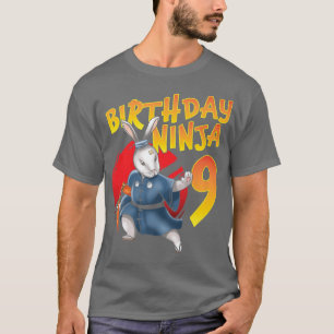 Birthday Ninja Bunny 9 Year Ninth Bday Born 2013 S T-Shirt