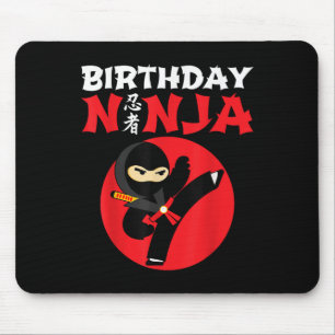 Birthday Ninja - Kids Ninja Birthday Party - Birth Mouse Mat